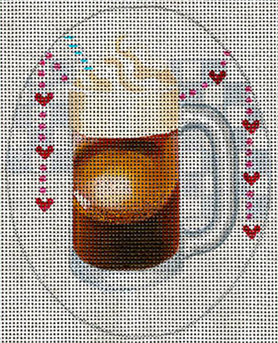 Leigh Designs - Hand-painted Needlepoint Canvases - Ice Cream Social - Root Beer Float #2