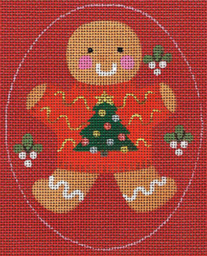 Leigh Designs - Hand-painted Needlepoint Canvases - Ginger Breads - Ginger Tree