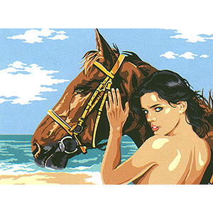 SEG Medium Needlepoint Canvas "A l'oreille du cheval"
