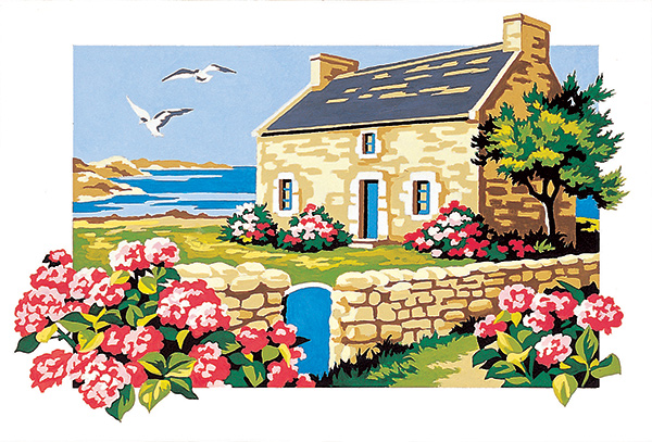 SEG de Paris Needlepoint - Seaside Cottage Canvas