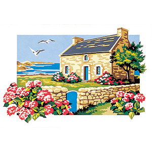 SEG de Paris Needlepoint - Seaside Cottage Canvas