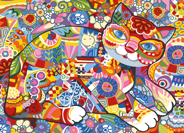SEG de Paris Needlepoint - Chat Flore (Flower Cat)