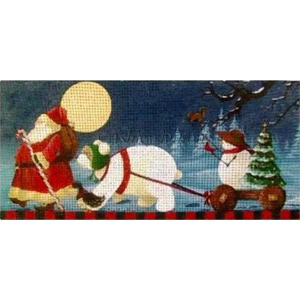 Christmas March Hand Painted Needlepoint Canvas by Ashley Dillon