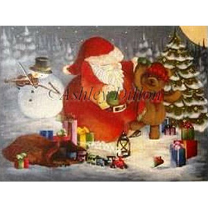 Christmas Dance Hand Painted Needlepoint Canvas by Ashley Dillon