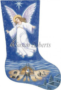 Angel  Needlepoint Christmas Stocking Canvas