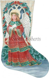 Christmas Angel Needlepoint Stocking Canvas