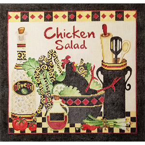 Chicken Salad Hand Painted Needlepoint Canvas from Debbie Hubbs