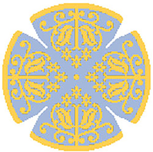Side Leaf Flowers Yarmulke