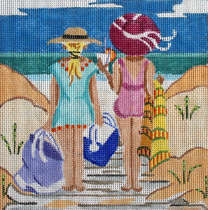 Where's Our Spot Hand Painted Needlepoint Canvas by Kamala