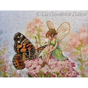 Liz Goodrick-Dillon Hand Painted Needlepoint - Butterfly & Fairy