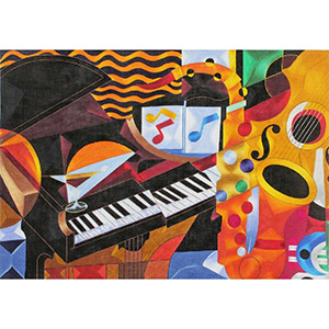 Rhythm II Piano Concert hand painted canvas from Prince Duncan Williams