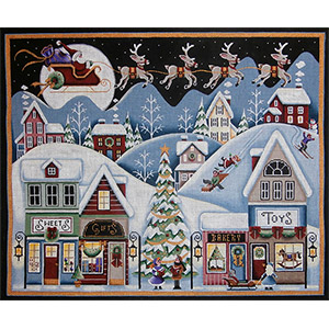 Christmas Eve Hand Painted Canvas from Rebecca Wood