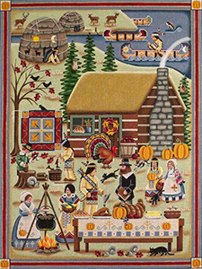 Thanksgiving Hand Painted Canvas from Rebecca Wood