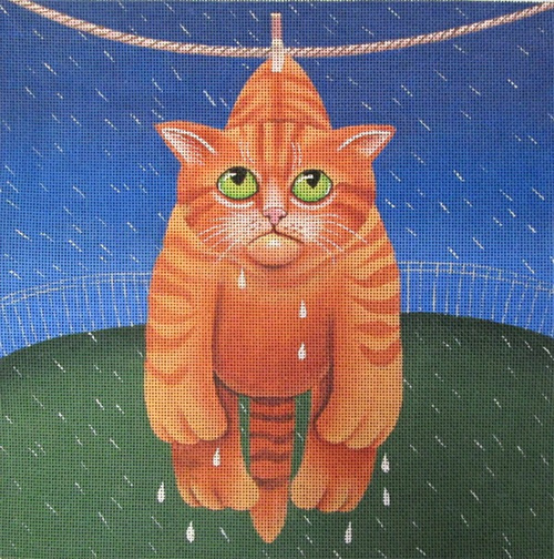 Dryin' in the Rain Hand  Painted Canvas by Vicky Mount
