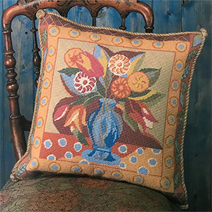 Glorafilia Needlepoint - Cushions & Pillows - The Blue Vase Cushion Kit