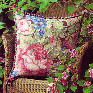 Glorafilia Needlepoint - Garden Roses Cushion Kit
