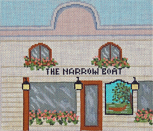 Pub 08 - The Narrow Boat - Hand-Painted Needlepoint Canvas