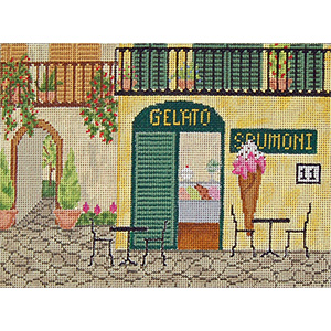 Ice Cream Parlor - Hand-Painted Needlepoint Canvas