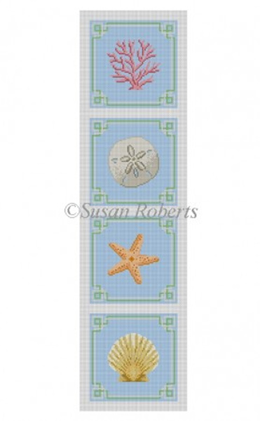 Susan Roberts Needlepoint Designs - Sea Shells Coaster Strip (Runner)