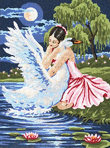 Dancer & the Swan  - Collection d'Art Needlepoint Canvas