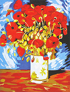 Poppies- Van Gogh  - Collection d'Art Needlepoint Canvas