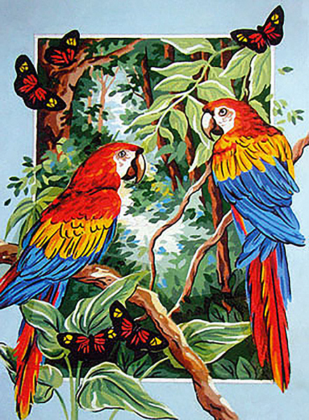 Macaws  - Collection d'Art Needlepoint Canvas