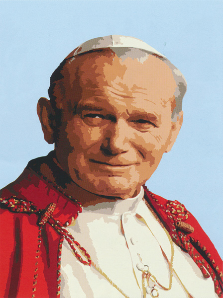 Pope John Paul II  - Collection d'Art Needlepoint Canvas