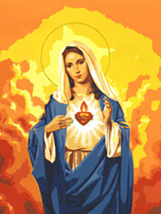Sacred Heart of Mary - Collection d'Art Needlepoint Canvas