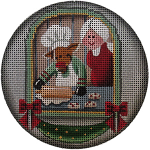 Christmas Cookies Hand Painted Christmas Ornament Canvas from Rebecca Wood