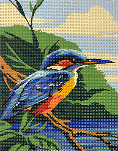 Royal Paris Martin-pecheur (Kingfisher) Needlepoint Canvas or Kit