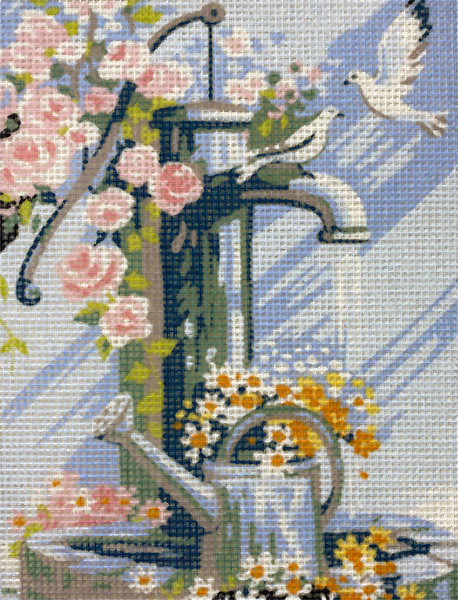 Royal Paris The Old Water Pump  Needlepoint Canvas or Kit