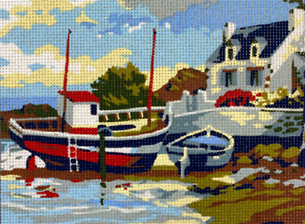 Royal Paris Home of the Fisherman Needlepoint Canvas or Kit