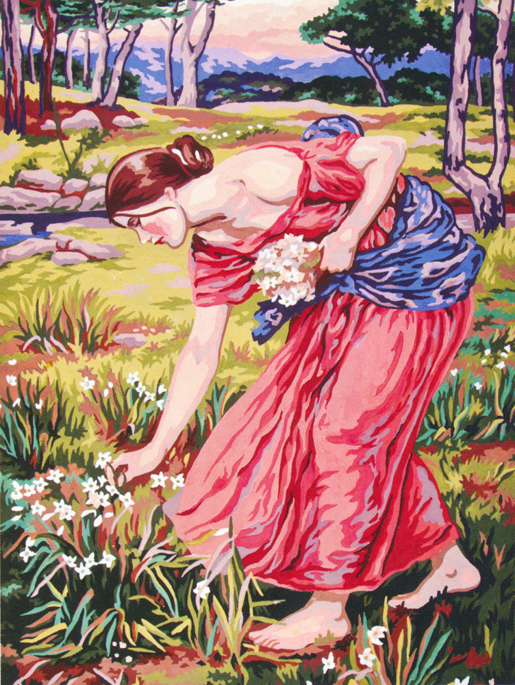 NeedlepointUS Narcissus by John William Waterhouse