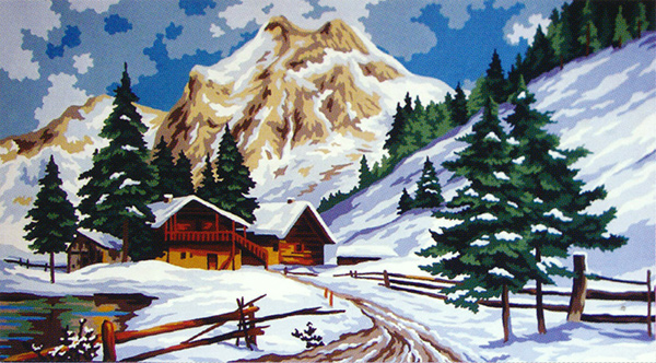 Winter   - Collection d'Art Needlepoint Canvas