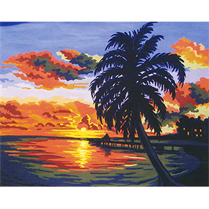 Tropical Sunset  - Collection d'Art Needlepoint Canvas