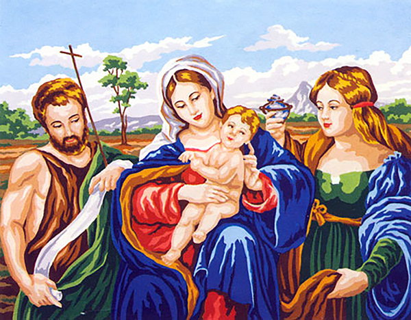 Holy Family II - Collection d'Art Needlepoint Canvas