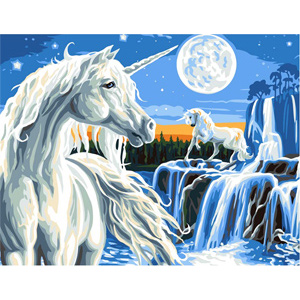 Magical Unicorns  - Collection d'Art Needlepoint Canvas