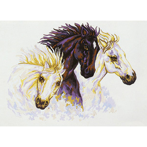 Trio of Horses  - Collection d'Art Needlepoint Canvas