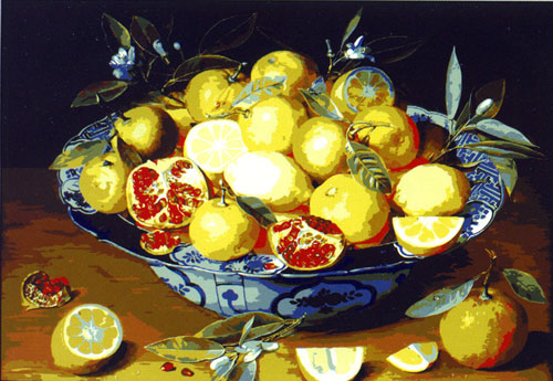 Pomegranates and Other Fruit - Collection d'Art Needlepoint Canvas