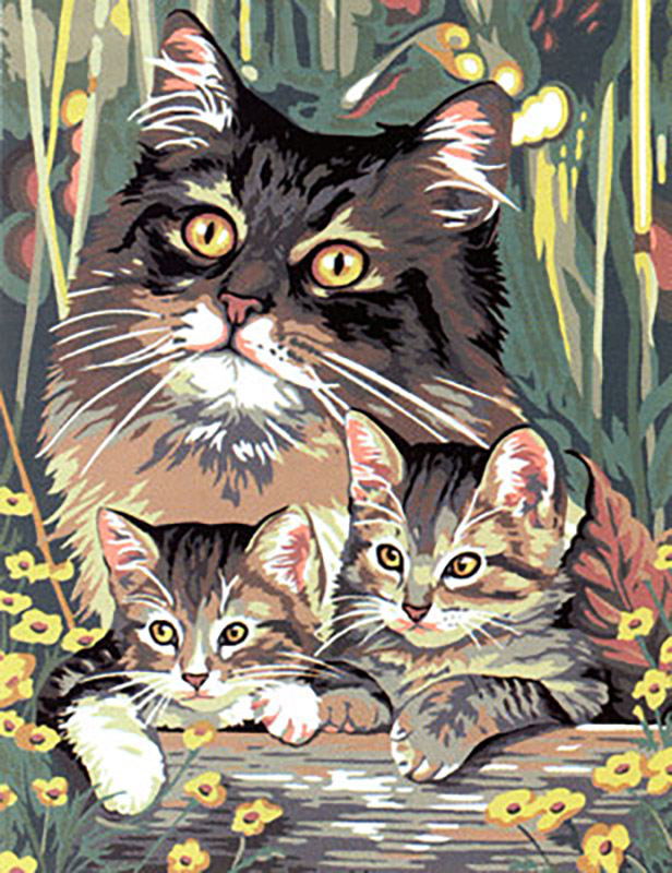 Needlepointus Margot Creations De Paris Needlepoint Regard Felin The Cat Look Mar Medium M133 3495