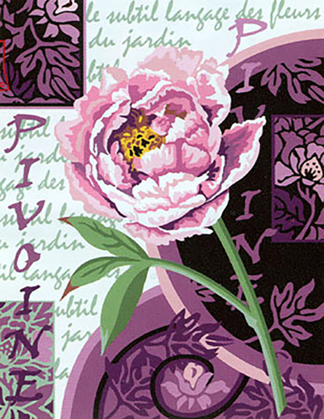 Margot Creations de Paris Needlepoint - Pivoine en Fleurs (Peony in Flower)