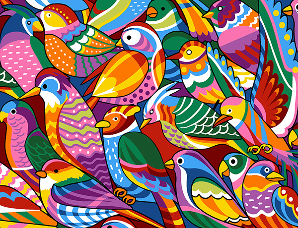Margot Creations de Paris Needlepoint - Color Birds
