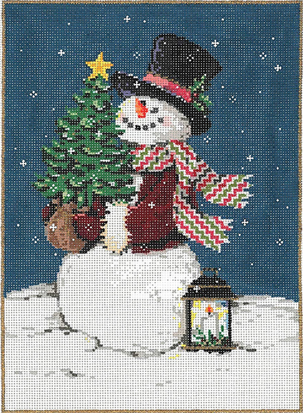 Twinkle Tree Stitch Painted Needlepoint Canvas from Sandra Gilmore