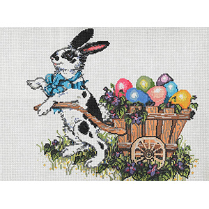 Hop to It- Stitch Painted Needlepoint Canvas from Sandra Gilmore