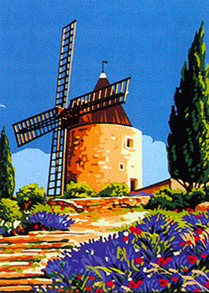 Royal Paris Needlepoint My Windmill Canvas