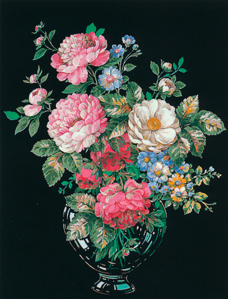 Margot Creations de Paris Needlepoint (Vase de Fleurs) Vase of Flowers Large Canvas