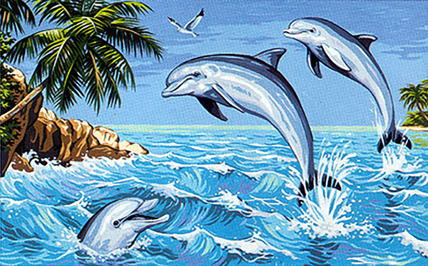 Royal Paris - Large Canvases - Isle of the Dolphins Canvas