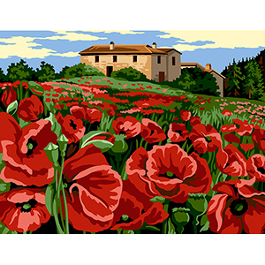 Margot Creations de Paris Needlepoint - Large Canvases - Field of Red
