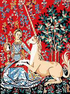 Margot Creations de Paris Needlepoint - Dame a la Licorne "La Vue" (Detail from The Lady & the Unicorn "Sense of Sight")