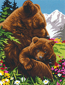 Margot Creations de Paris Needlepoint - Bear and Cub